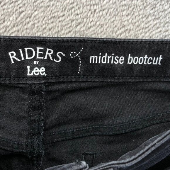 Riders By Lee Womens Jeans Size 10M Black Denim Midrise Bootcut Stretch Casual - Picture 3 of 11